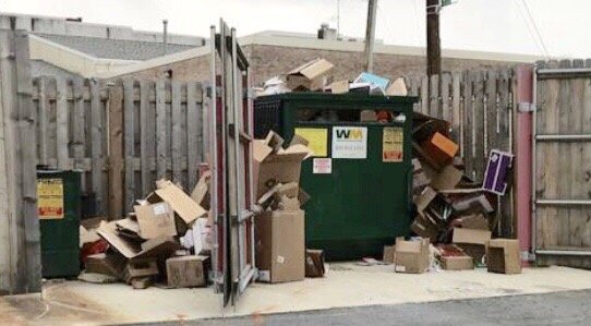 On a windy day their trash blows away and the local residents have to pick it up.    Why?