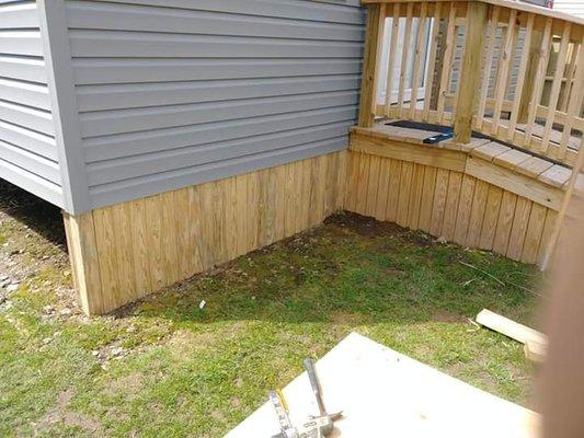 Tracey project, dog ramp and skirting