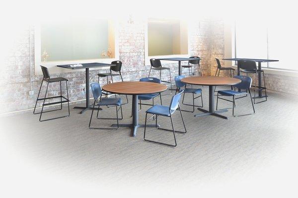 Lunchroom, Training and Hospitality table collections with thousands of optional kits.