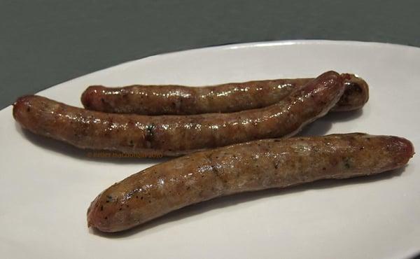 Caggiano Pecan-Maple Pork Sausage served at Boon Fly Cafe in Napa, great!