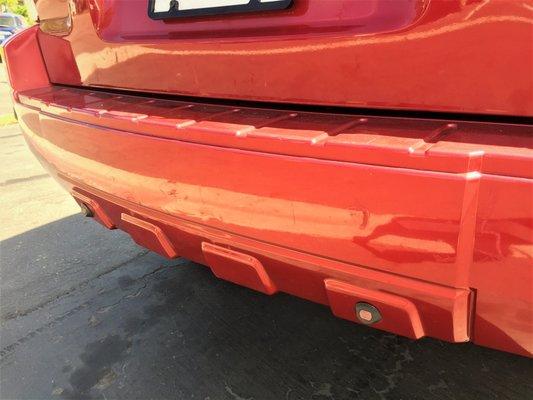 Ford Escape bumper dings and scratches