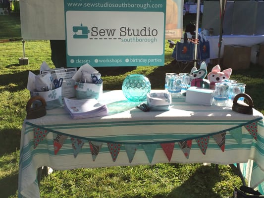 Pretty booth at Southborough Heritage Day.  Announcing the Grand opening of Sew Studio Southborough.  http://www.sewstudiosouthborough.com