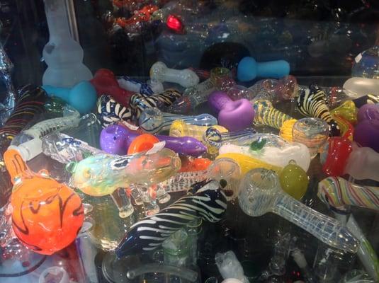 A ton of glass pipes!