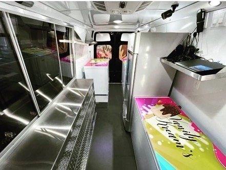 Vanity Kream's ice cream truck interior