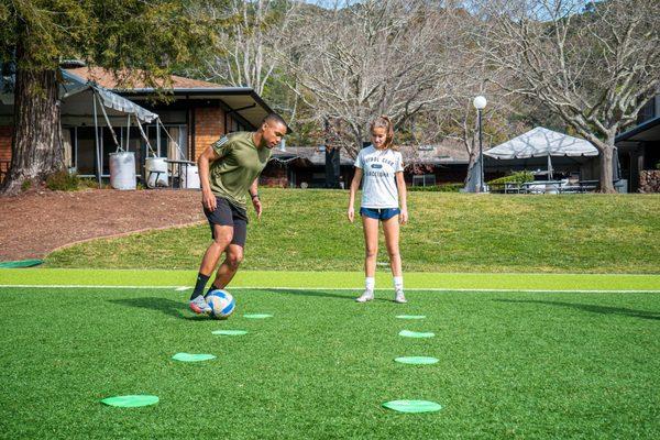 Once a player becomes technically sound, we increase the speed of the session. The goal is for them to execute the skill at game speed.