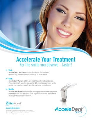 We are so excited to announce that we now offer accelerated orthodontics treatment, that can reduce your treatment time up to 50%