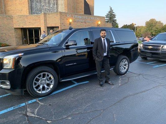 Rob one of our chauffeurs ready and waiting for our clients.