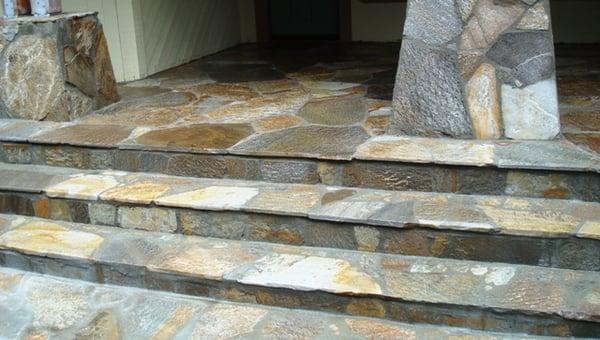 Palomino Gold Flagstone porch and steps