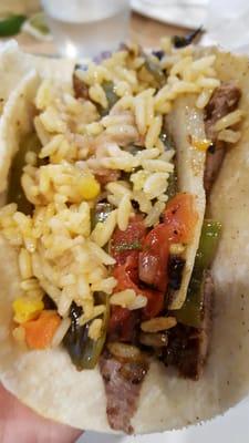 Mexican steak into DIY taco