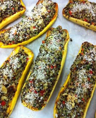 Lentil Stuffed Delicata Squash