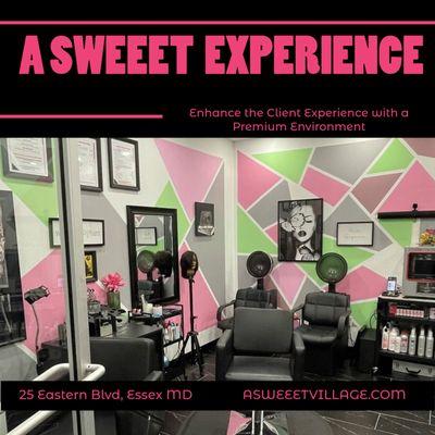 Turn your passion into success at A Sweeet Village Suites. Our luxury private salon suites give you the chance to own your business