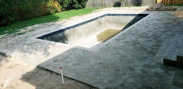 brand new pool deck