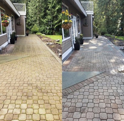 High pressure patio cleaning