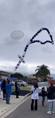 Funeral Rosary Balloon Release