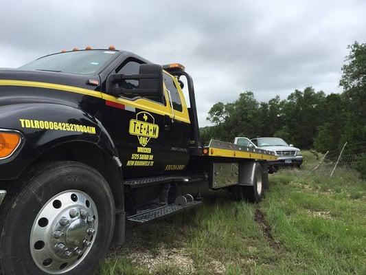 Team One Wrecker responds to an off road recovery call