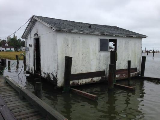 Dockside storage on Smith Island