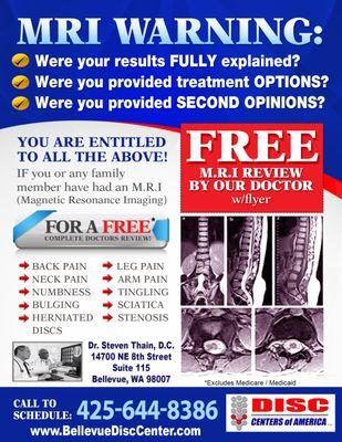 Get a 2nd Opinion of your MRI