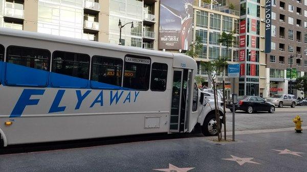 Newish bus at it's new location in Hollywood.