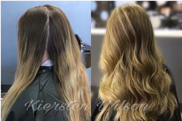 Before & After of Balayage by Kiersten