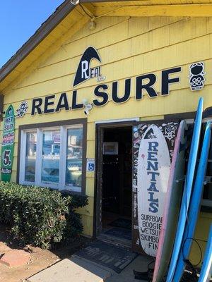 The Real Surf Shop , just off the Pacific 101