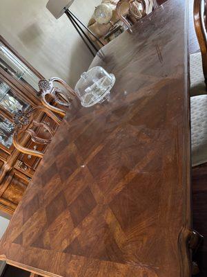 Residential Cleaning Service. This is a photo of dinning table and area prior to cleaning.