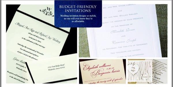 We honor most budgets with the same exceptional service and attention to detail! We discount our invitations!