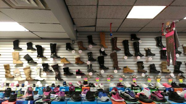 A wide selection of boots.