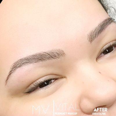 Microblading can be done in many different ways for more information go to MVVitalPMU