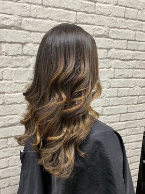 Balayage and cut done by Jackie.