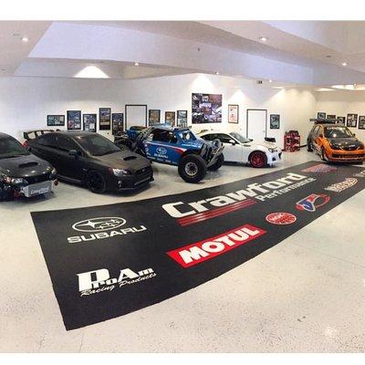 We can print anything! Even floor graphics like these for Crawford Performance!