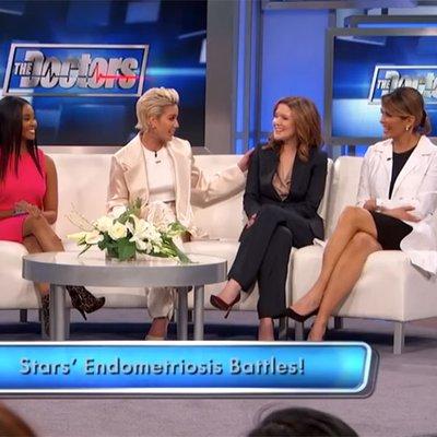 Dr. Aliabadi on The Doctors TV show discussing endometriosis with singer Halsey and "MacGyver" star Kate Bond.