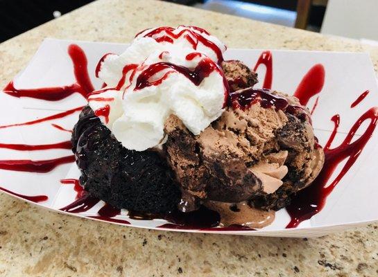 Our Chocolate Molten Lava Cake Sundae