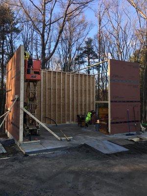 Structure for storing equipment. Pieces were built at our shop and then assembled at the site.