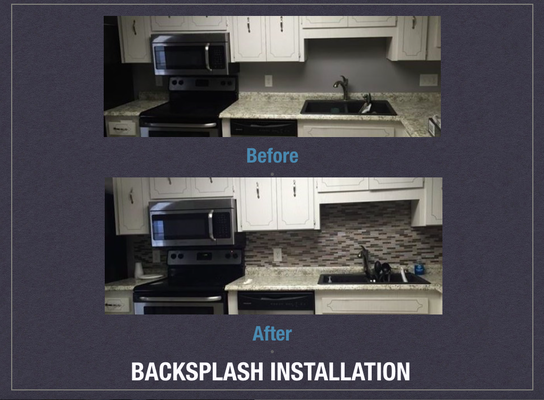 Kitchen Backsplash Install