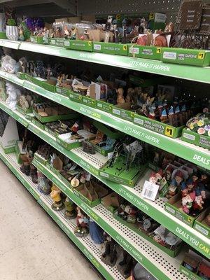 Interesting section of miniature garden gnomes and assorted ...I honesty don't know!