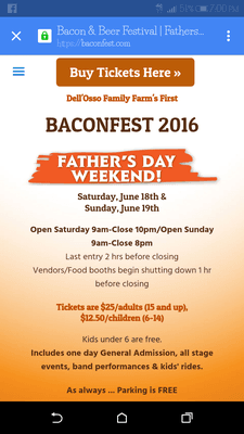 Cafe Nessa catering will be at the bacon fest in Tracy at Dell Osso farms for Father's Day weekend June 18th and 19th.