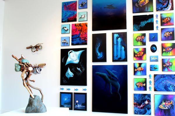 An image of art on display at Artlounge Collective.