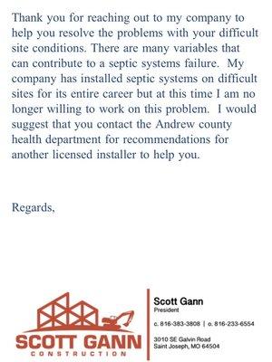 Email from Scott Gann