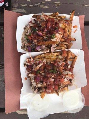 Texas cheese fries with brisket