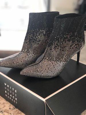 Silver, Gold, Black Sequin Booties