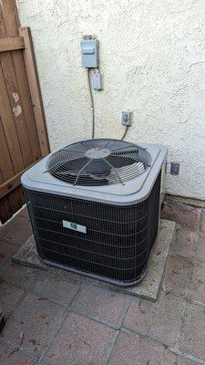 New AC unit installed.