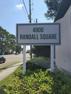 You can find us at 4900 Randall Square Wilmington, NC. There are a few other businesses here. We are located at the end on the ground floor.