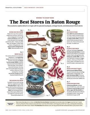 Southern Living - Southwest Edition of "Best Stores in Baton Rouge.