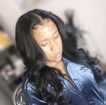 TRADITIONAL SEW IN. RAW BRAZILIAN BODY WAVE BUNDLES 22" 24" 26" W/ MINIMUM LEAVE OUT