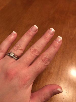 Love this French gel manicure from Queen Nails!