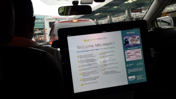 Customized IPad...route information, etc...