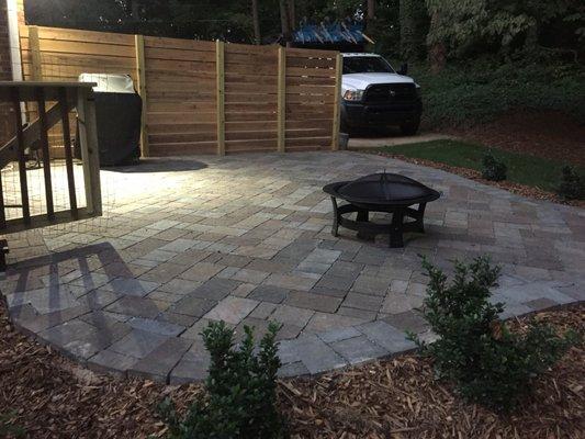 Belgard Permeable Patio herringbone pattern 2 colors