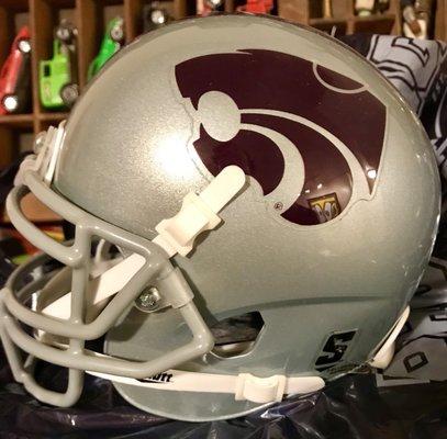 I picked up this Kansas State University mini helmet by Schutt ($29.99)