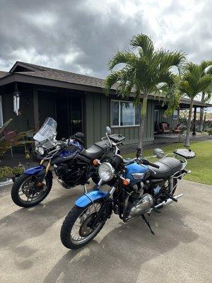 Triumph Tiger and Bonneville.  Fixed up at Roc da Moto by Aldo!