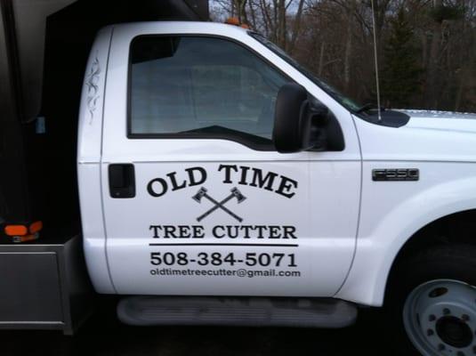 2014 Old Time Tree Cutter new door lettering.